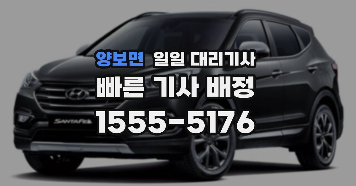 양보면 일일 대리기사