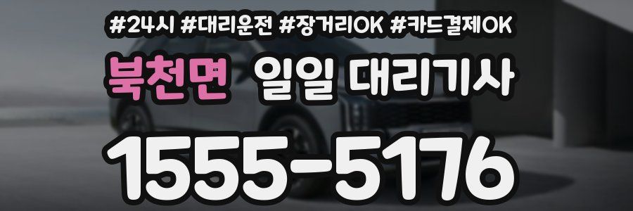 북천면 일일 대리기사