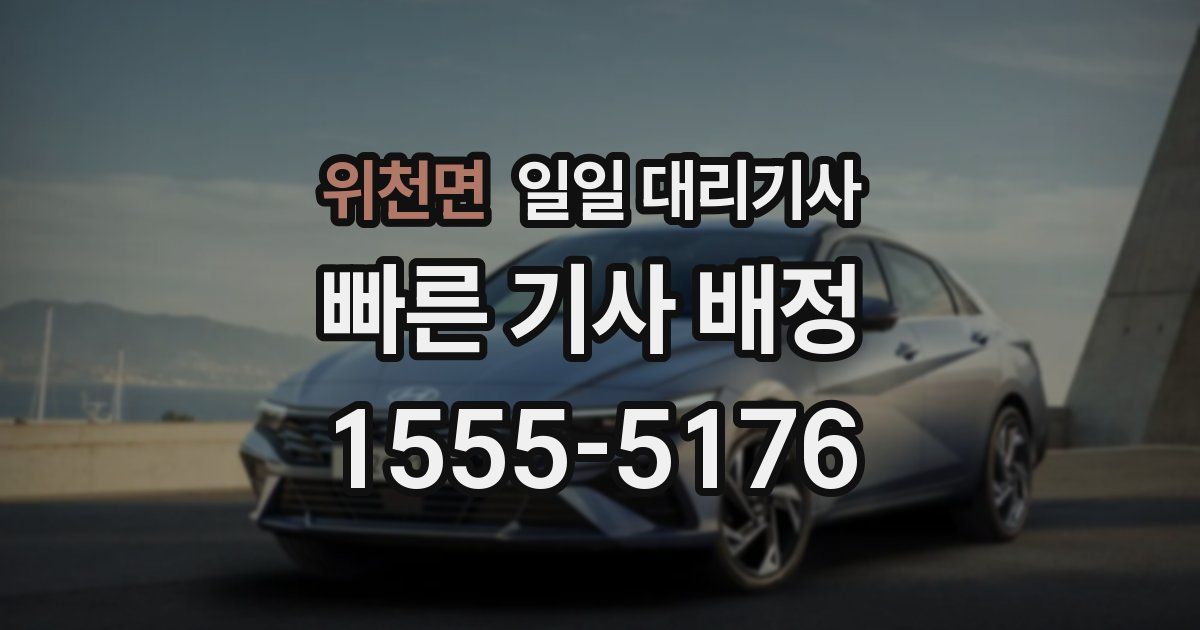 위천면 일일 대리기사