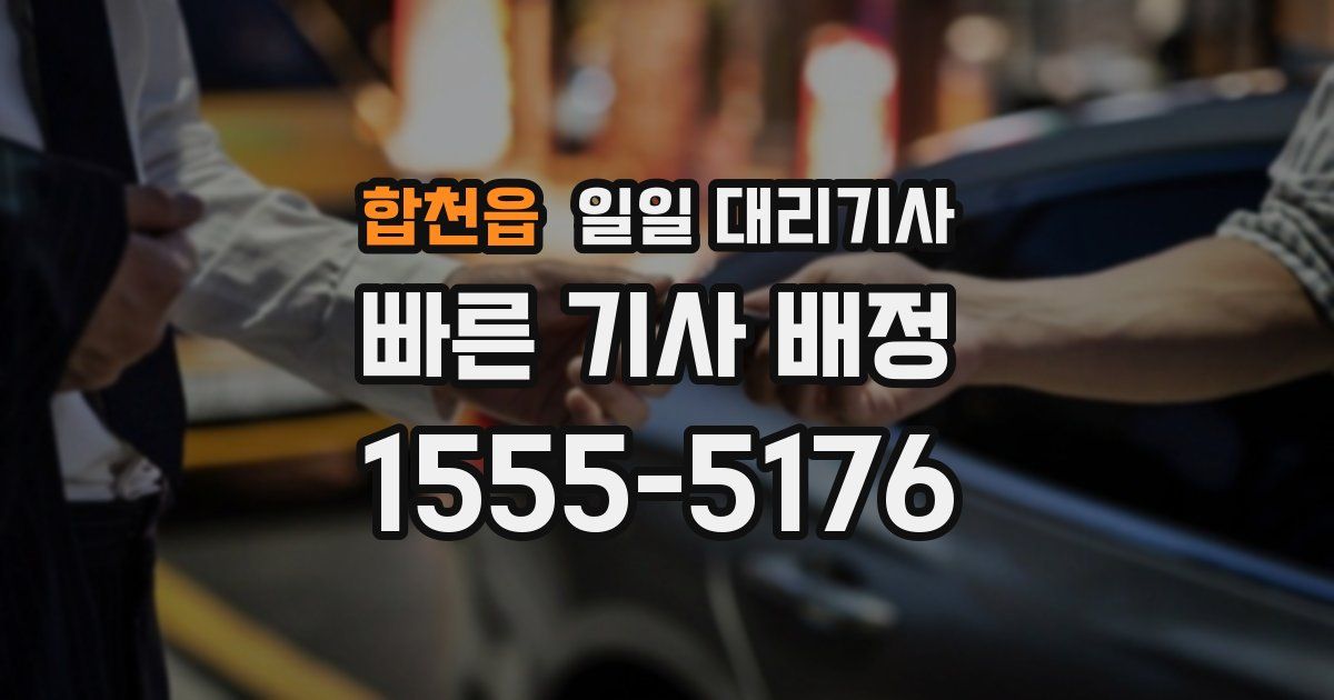 합천읍 일일 대리기사