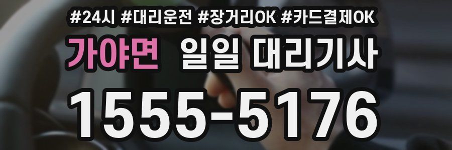 가야면 일일 대리기사