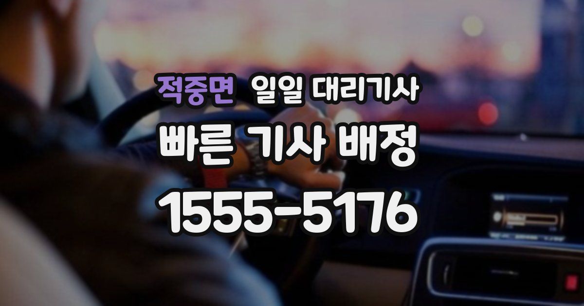 적중면 일일 대리기사