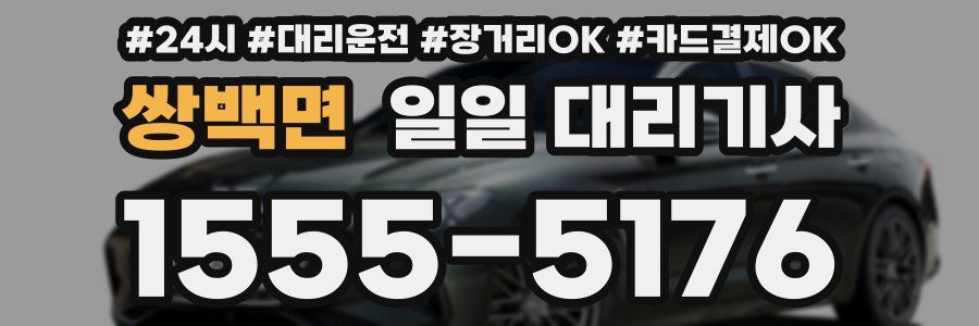 쌍백면 일일 대리기사