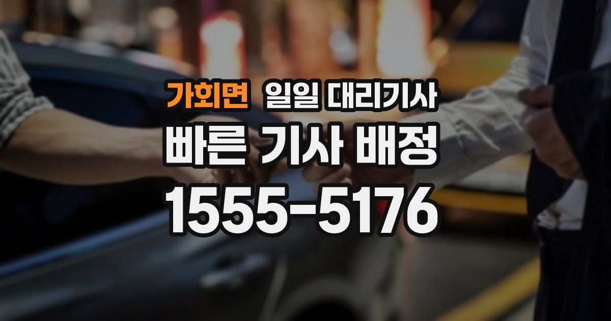 가회면 일일 대리기사