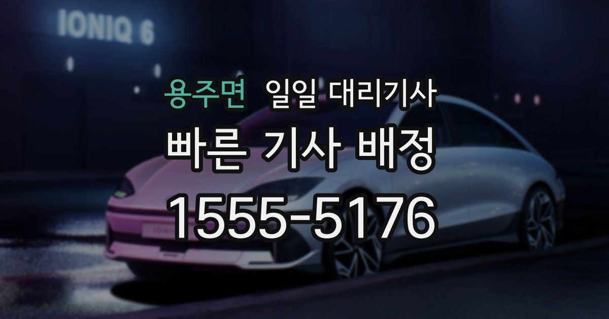 용주면 일일 대리기사