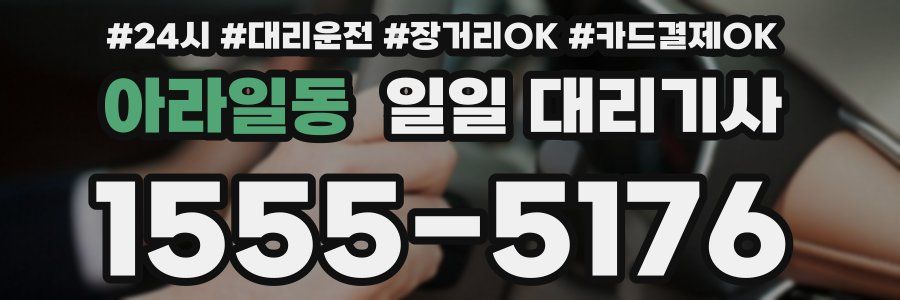 아라일동 일일 대리기사