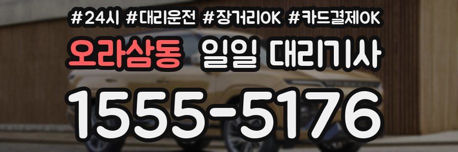오라삼동 일일 대리기사