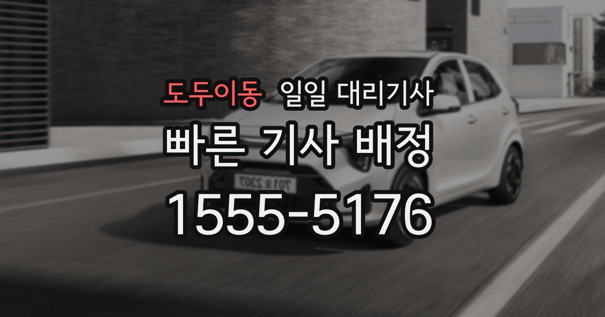 도두이동 일일 대리기사