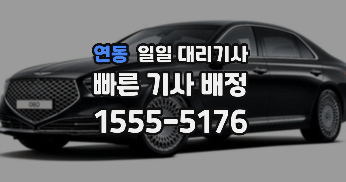 연동 일일 대리기사