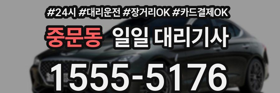 중문동 일일 대리기사