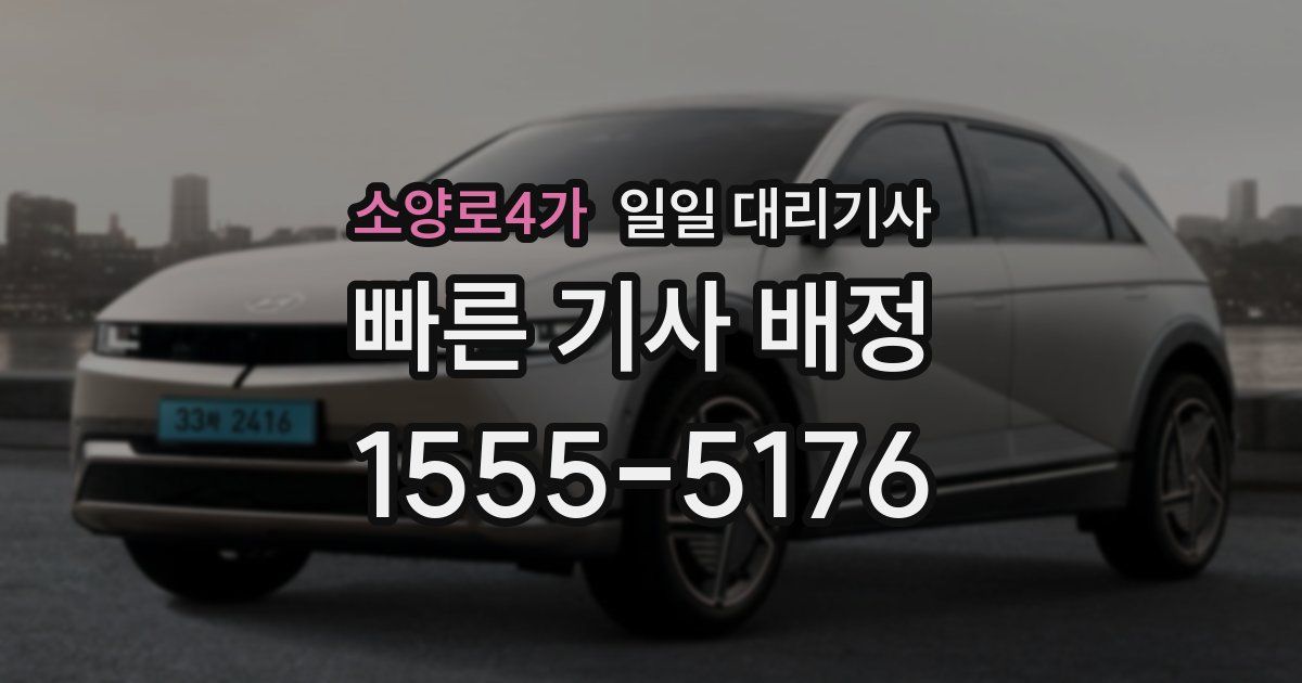소양로4가 일일 대리기사