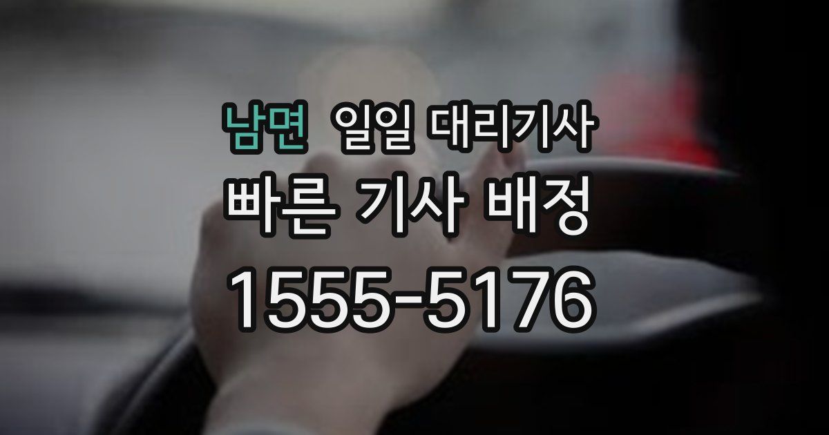 남면 일일 대리기사