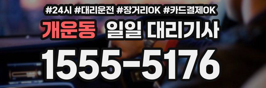 개운동 일일 대리기사