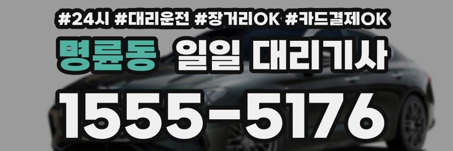 명륜동 일일 대리기사
