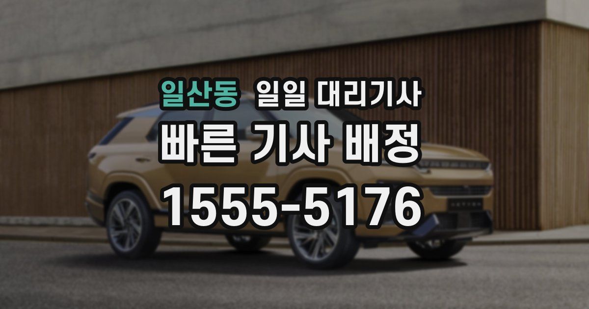 일산동 일일 대리기사