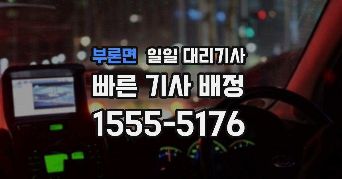 부론면 일일 대리기사