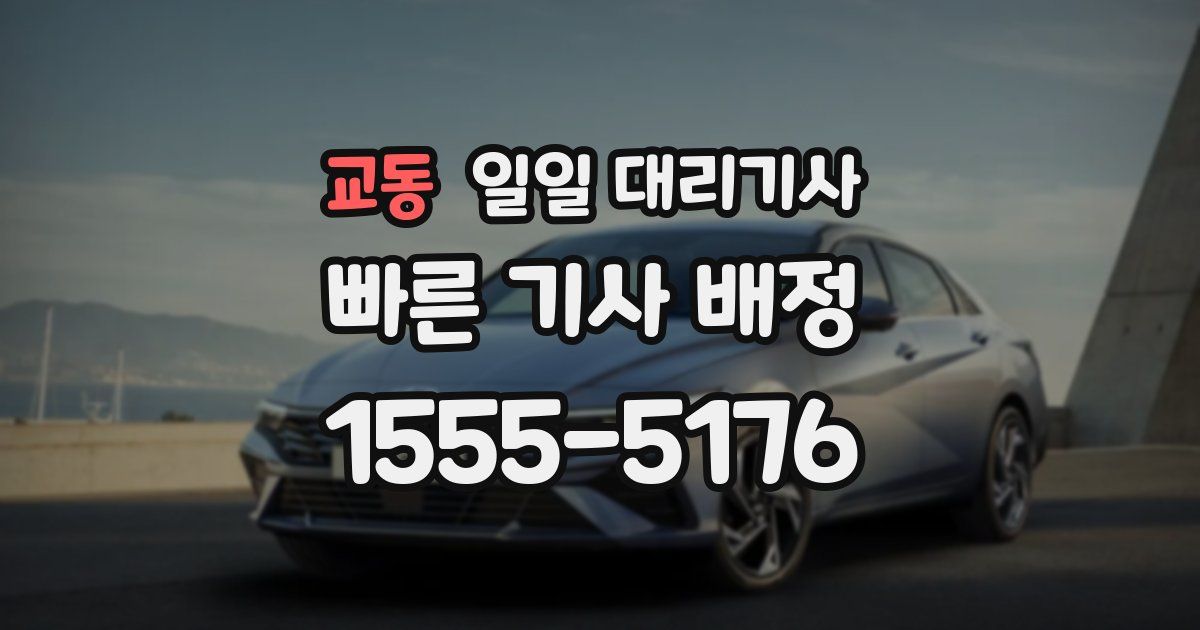 교동 일일 대리기사