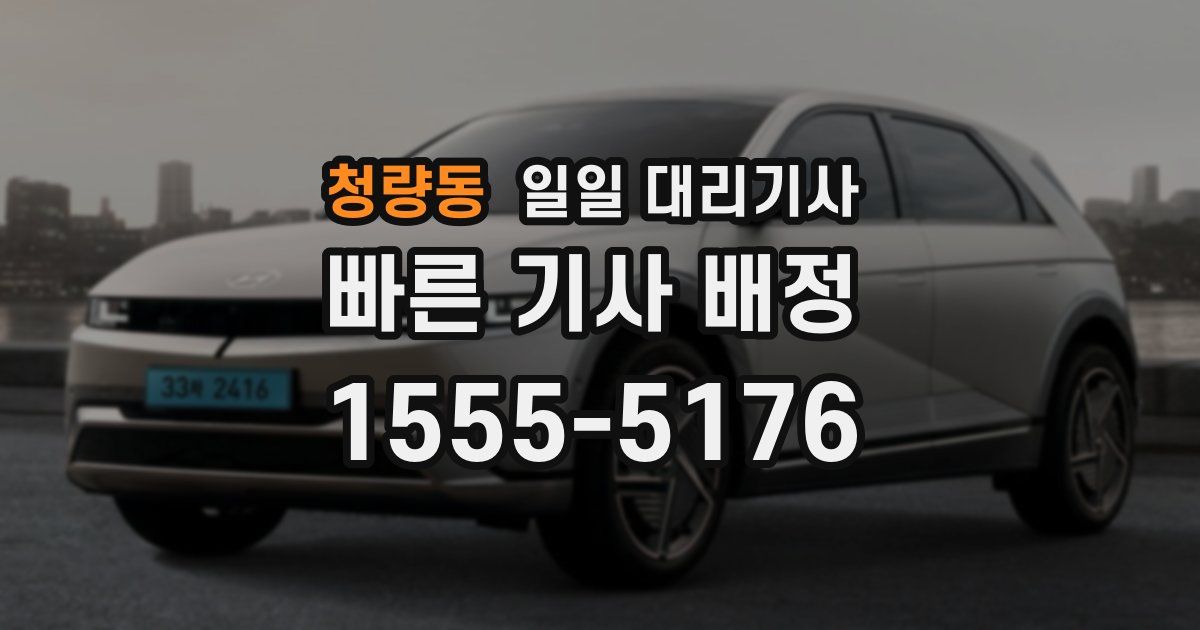 청량동 일일 대리기사
