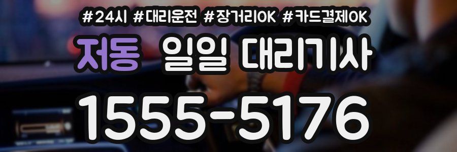 저동 일일 대리기사