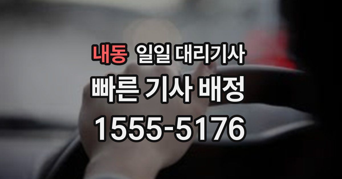 내동 일일 대리기사