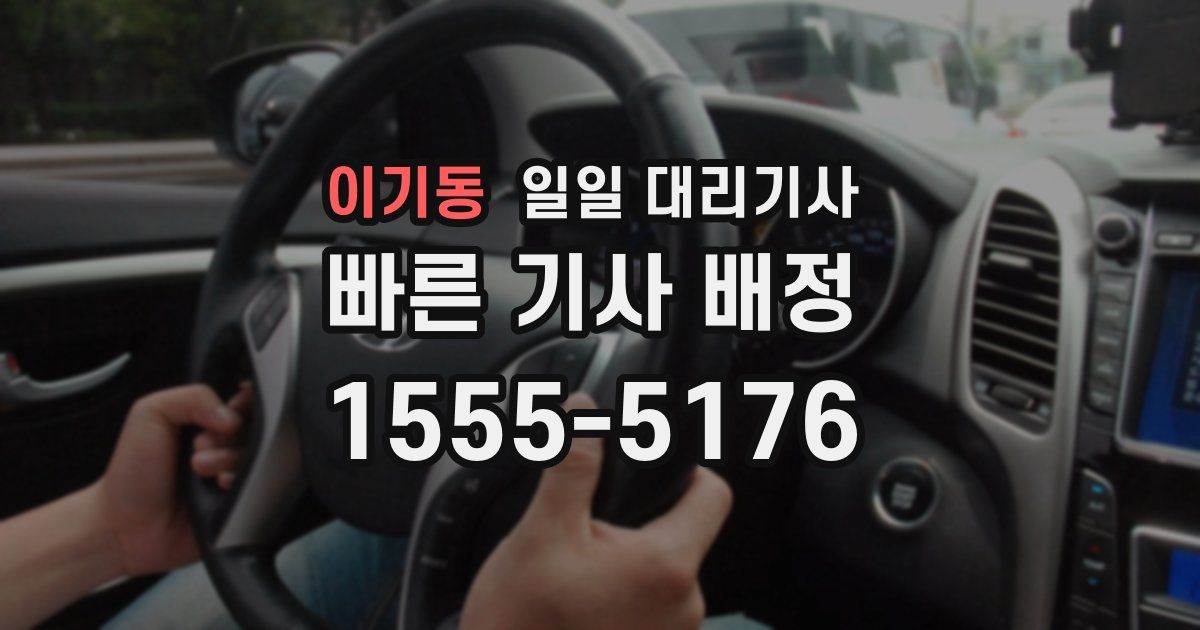 이기동 일일 대리기사