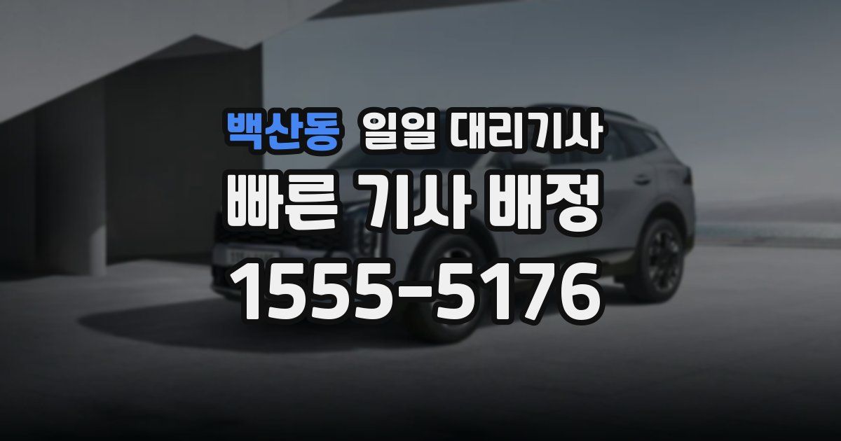 백산동 일일 대리기사