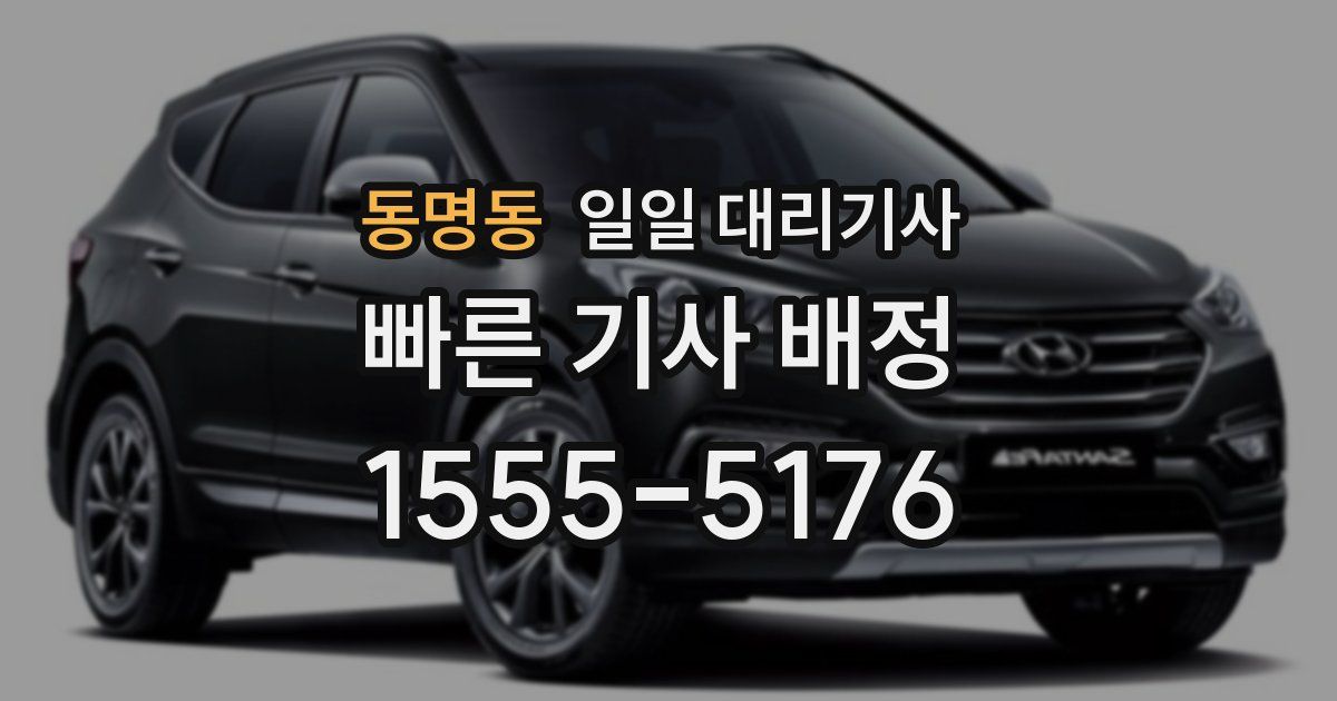 동명동 일일 대리기사