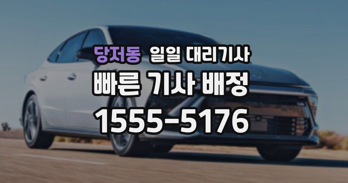 당저동 일일 대리기사