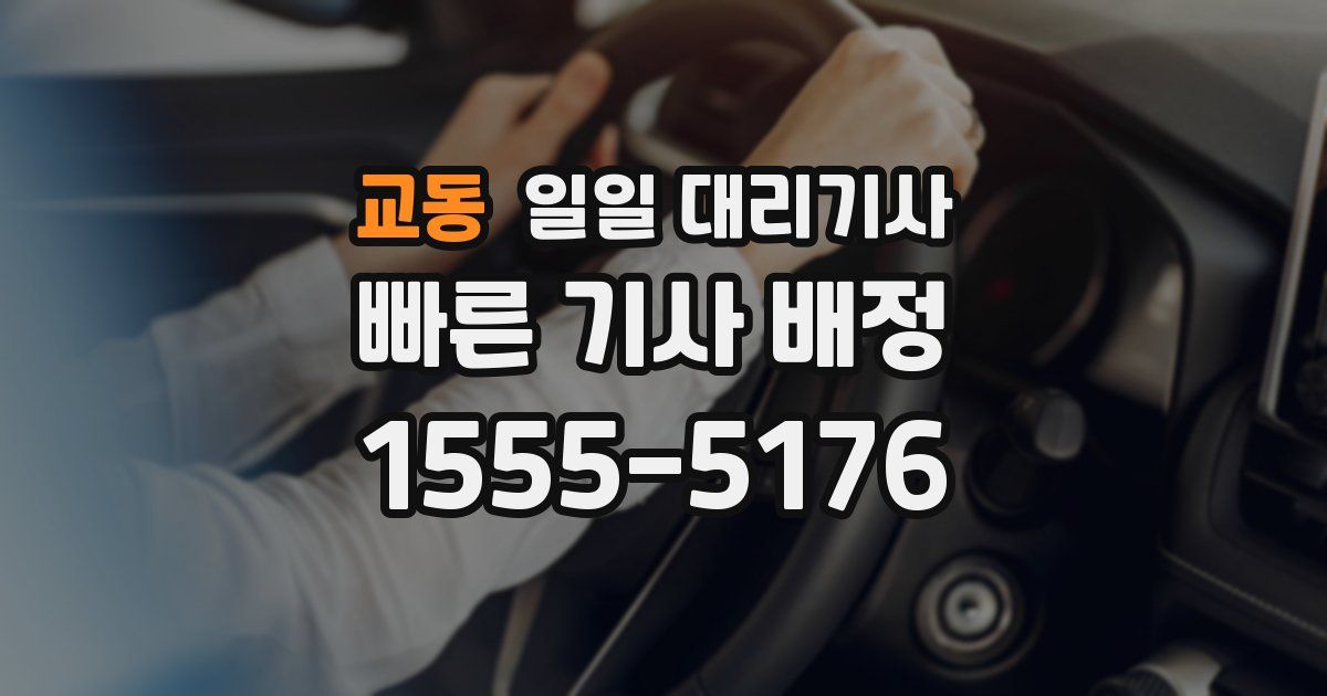 교동 일일 대리기사