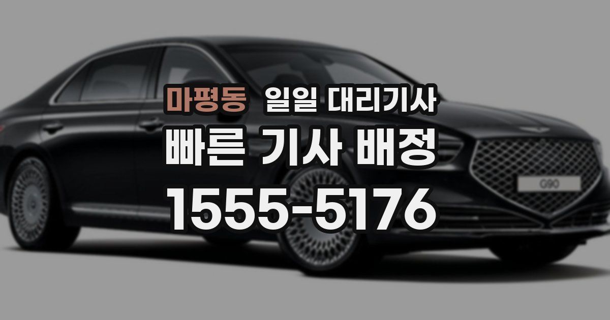 마평동 일일 대리기사