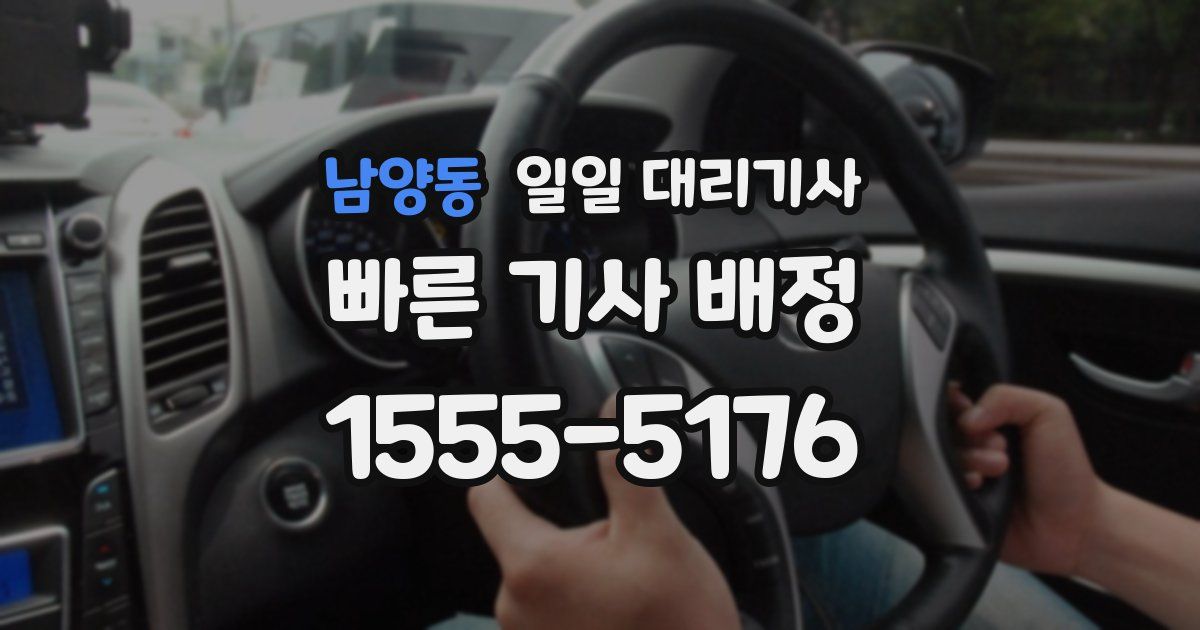 남양동 일일 대리기사