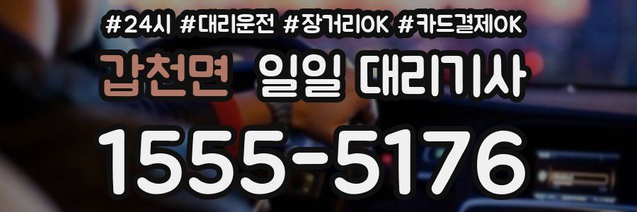 갑천면 일일 대리기사