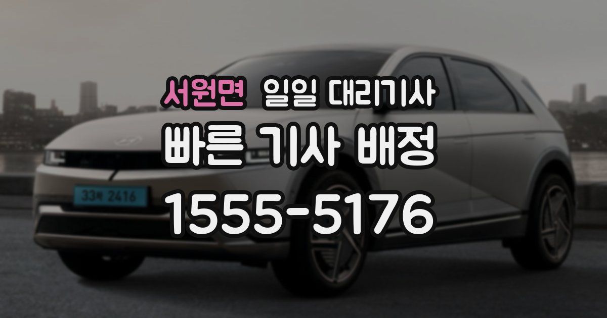 서원면 일일 대리기사