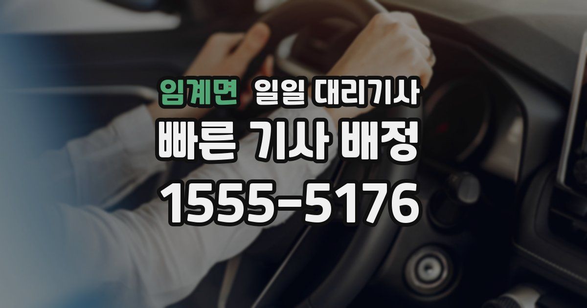 임계면 일일 대리기사