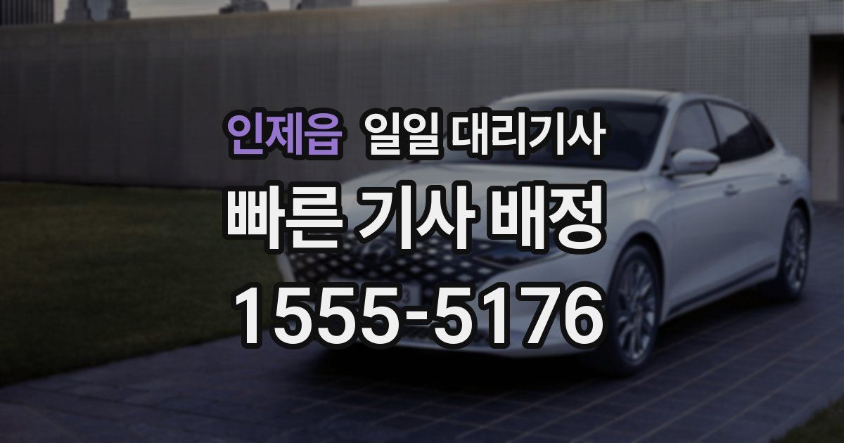 인제읍 일일 대리기사