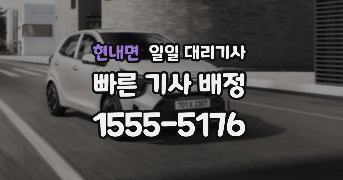 현내면 일일 대리기사