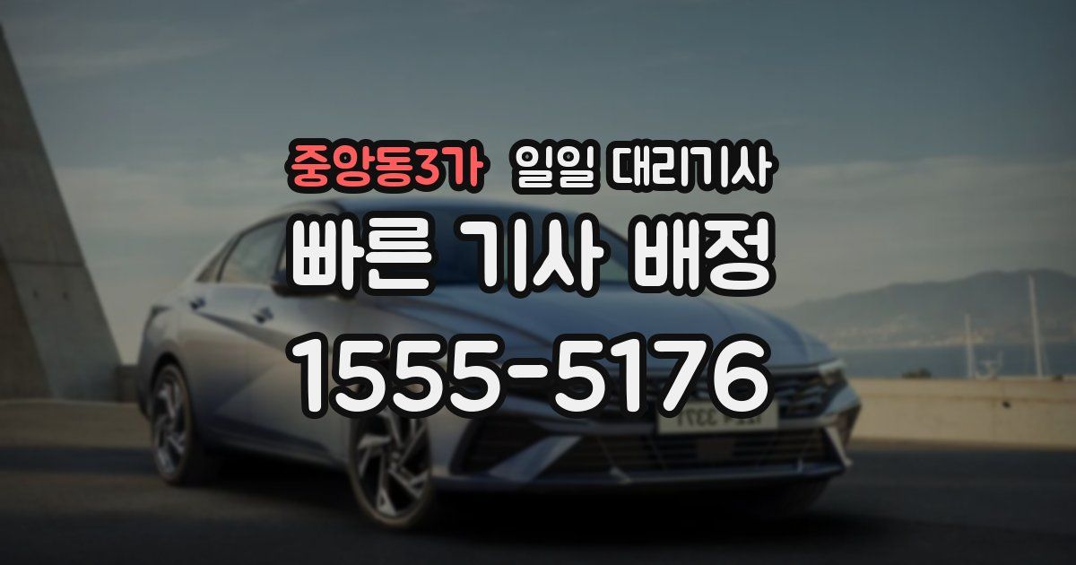 중앙동3가 일일 대리기사