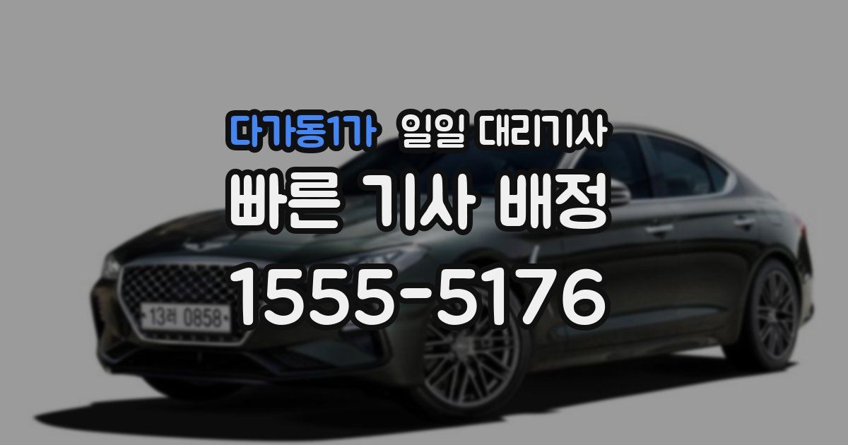 다가동1가 일일 대리기사