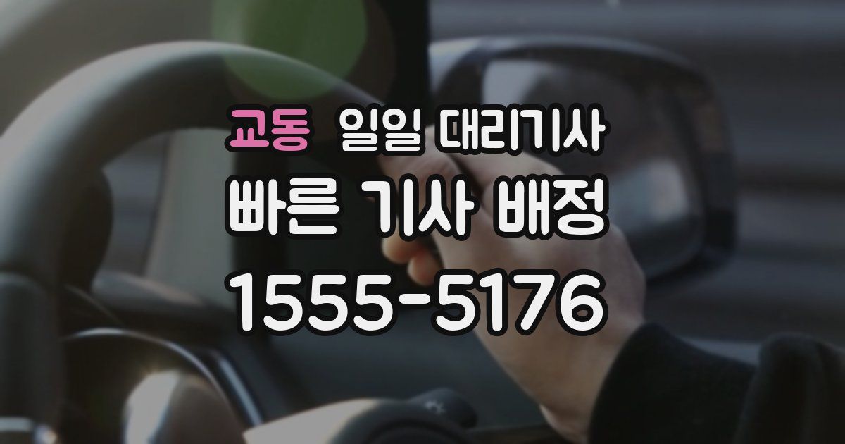 교동 일일 대리기사