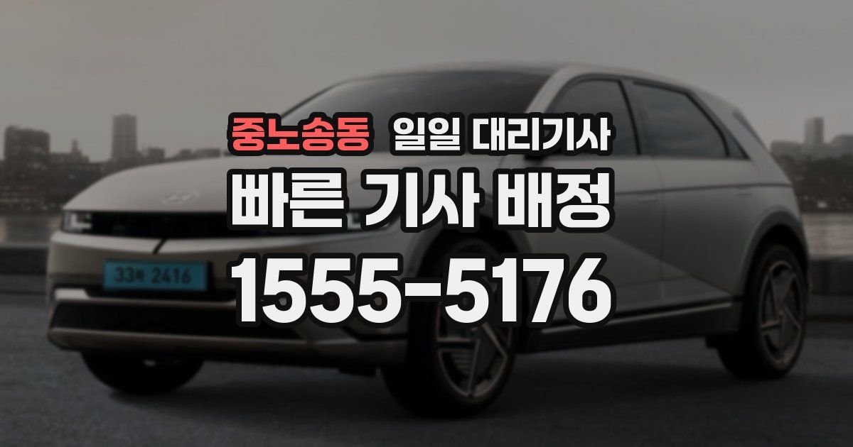 중노송동 일일 대리기사