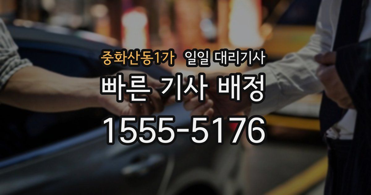 중화산동1가 일일 대리기사
