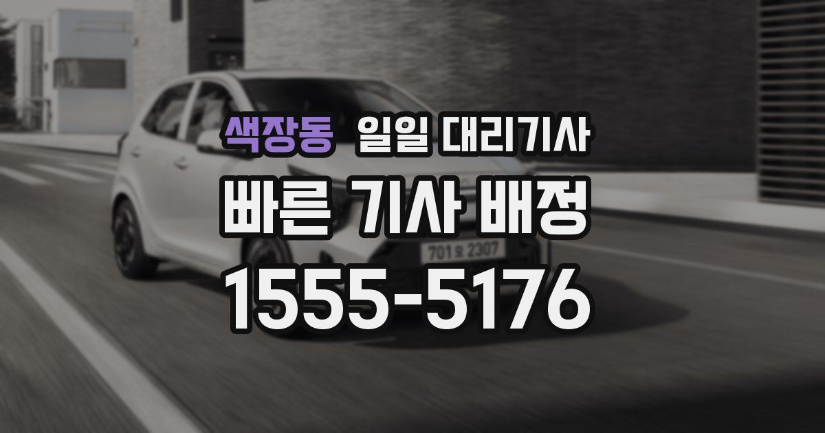 색장동 일일 대리기사