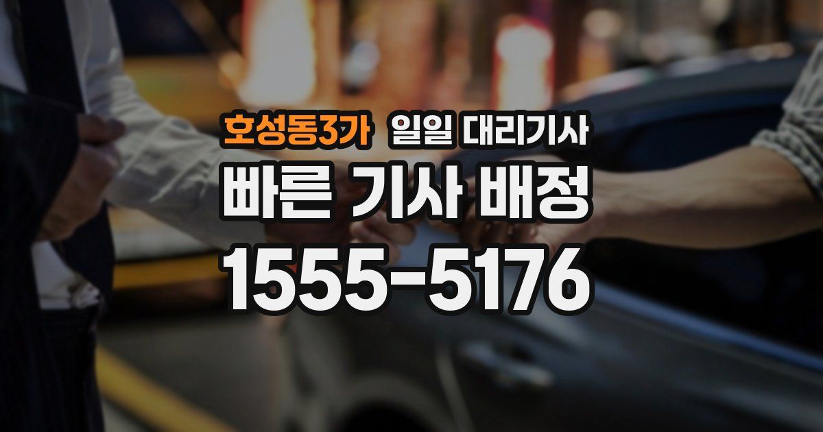 호성동3가 일일 대리기사