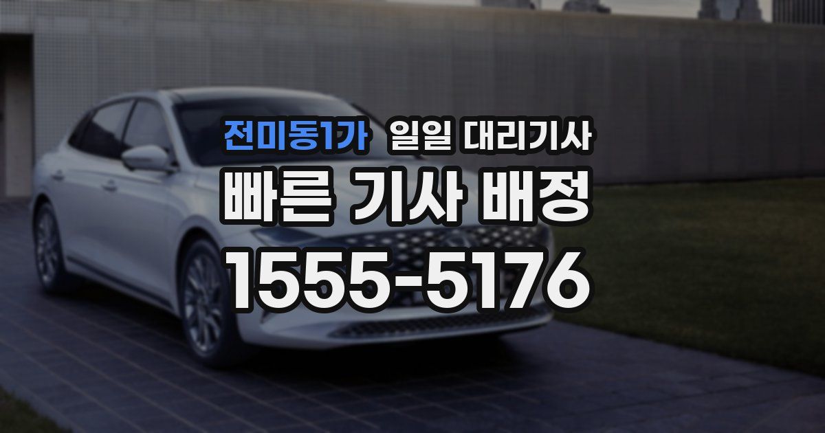 전미동1가 일일 대리기사