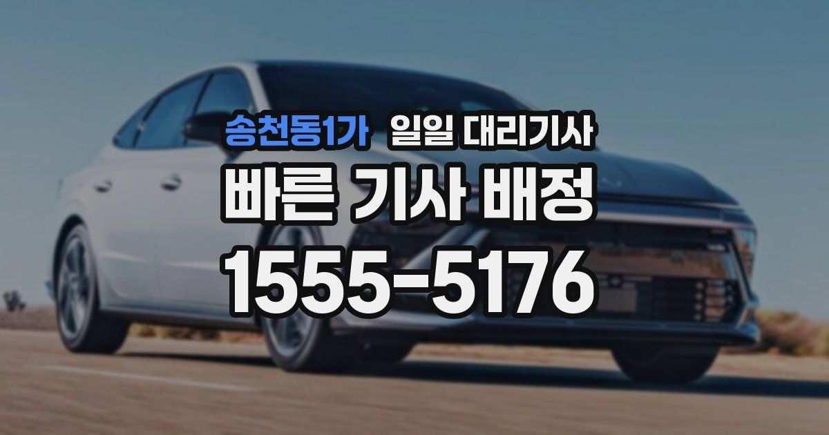 송천동1가 일일 대리기사