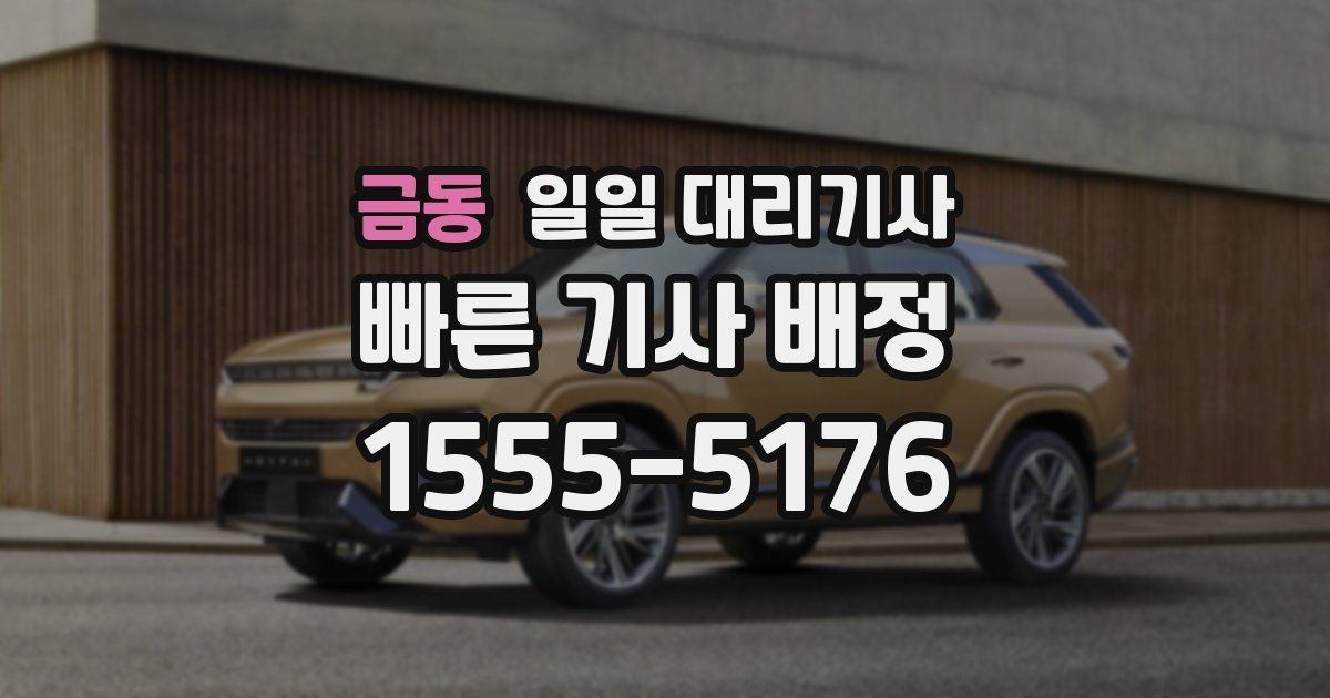 금동 일일 대리기사