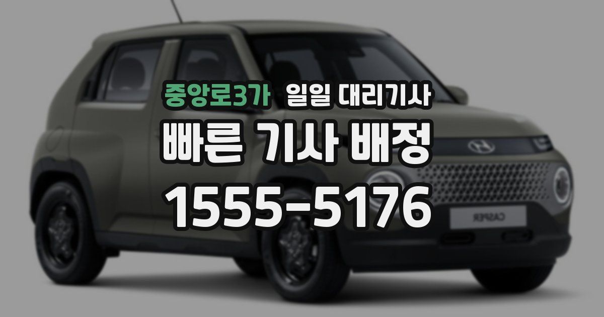 중앙로3가 일일 대리기사
