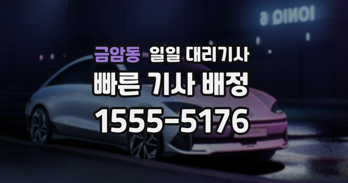 금암동 일일 대리기사
