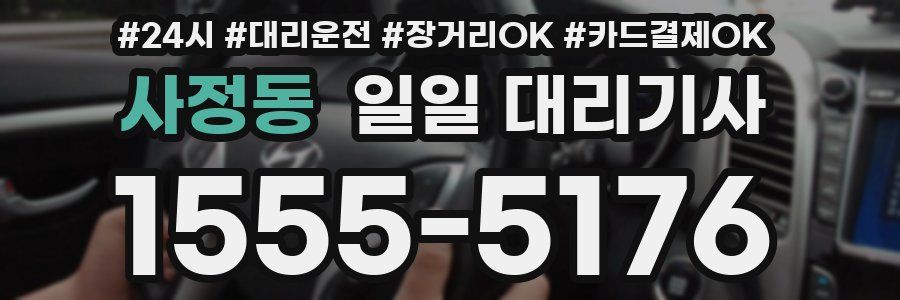 사정동 일일 대리기사