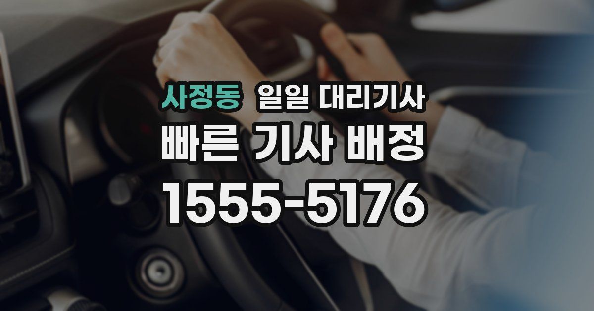사정동 일일 대리기사